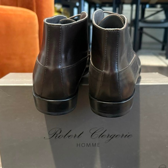 NEW Robert Clergerie Dark Brown Men's Calf Leather Oxfords (size 42 / US 9) - Picture 3 of 10